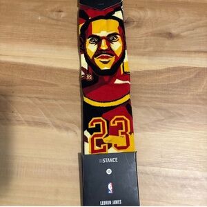 Stance Lebron James Graphic Socks - Bold Red and Gold